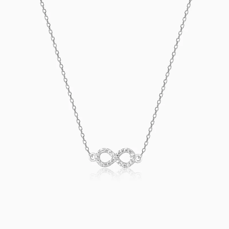 Best necklaces and pendants with minimalist pendants for a sleek, understated look-Silver Infinity Pendant with Link Chain