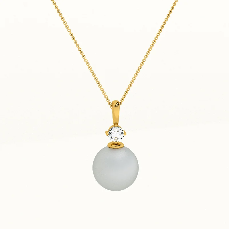 Best necklaces and pendants for everyday wear with minimalist designs-Solitaire Glow Pearl 14k Pendant without Chain