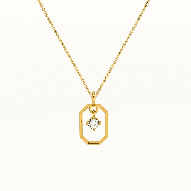 Necklaces and pendants with abstract shapes for a modern, creative appearance-Vera Glow 14k gold and Diamond Pendant without Chain