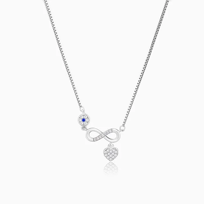 Necklaces and pendants with angel wing motifs for a spiritual, meaningful design-Silver Infinity Love Necklace