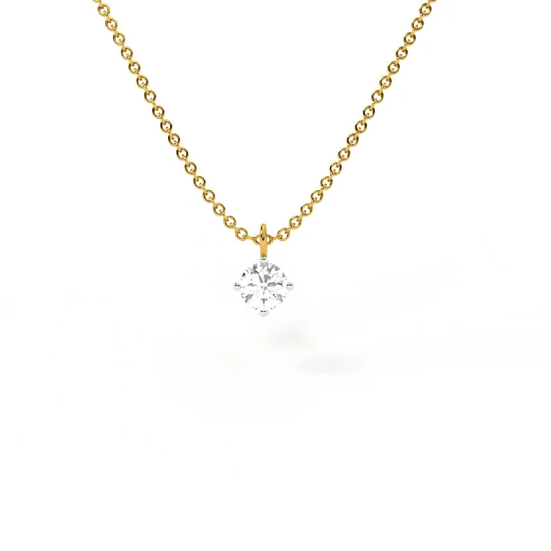 Personalized necklaces and pendants with name engravings for a custom touch-Pure Elegance 14k Gold and Diamond Pendant without Chain