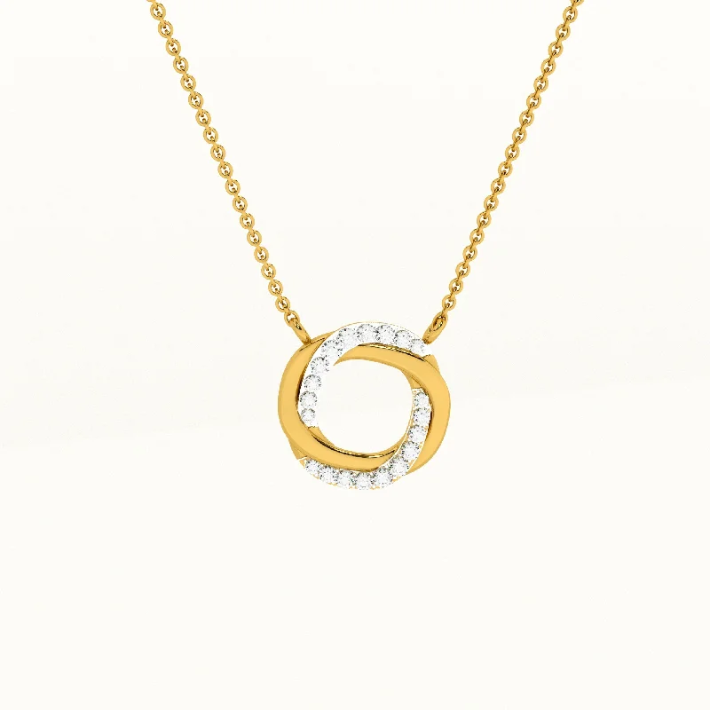 Beautiful necklaces and pendants with moon and star charms for a dreamy effect-Cherished Connection 14k Gold and Diamond Pendant with chain