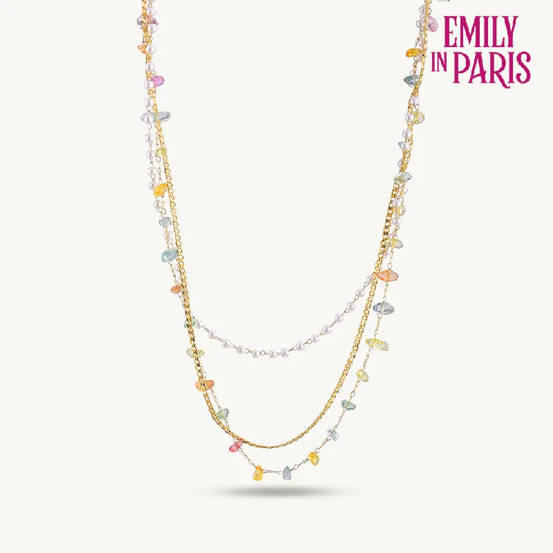 Necklaces and pendants with pearls for a classic and sophisticated touch-Rainbow of Gems Layered Necklace