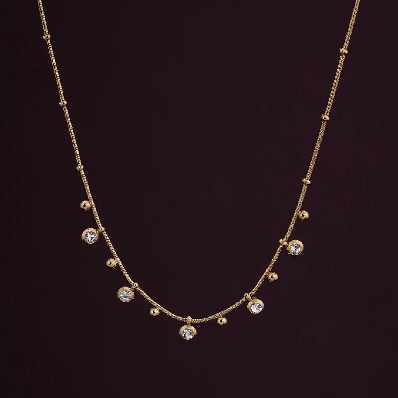 Elegant necklaces and pendants with gold chains for a chic, timeless appearance-Shimmering Diamond Chain Necklace