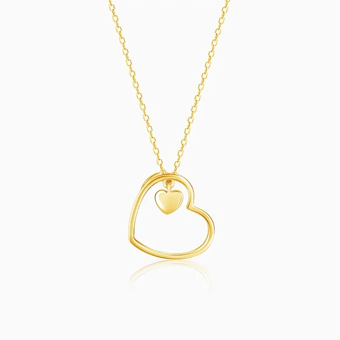 Necklaces and pendants with leaf-shaped designs for an earthy, organic feel-Golden Heart Necklace