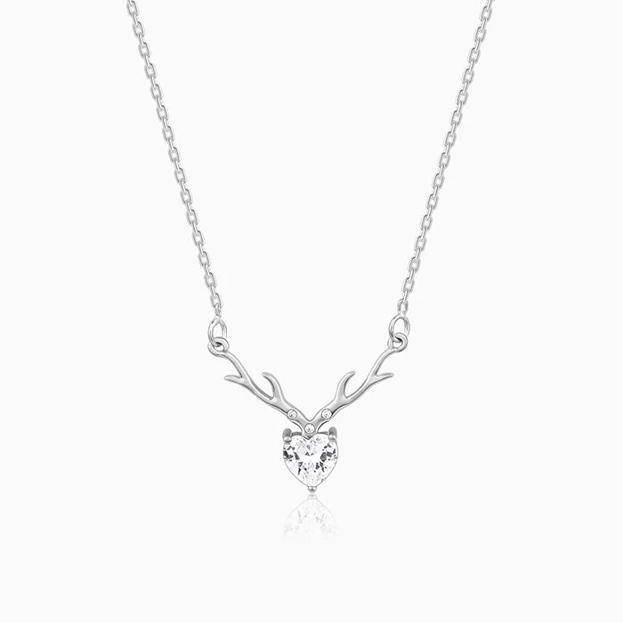 Necklaces and pendants with ocean-inspired designs for a refreshing, beachy feel-Anushka Sharma Silver Deer Heart Necklace