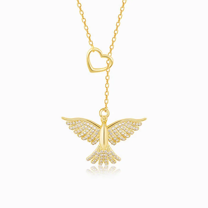 Best necklaces and pendants with gemstone clusters for a bold and colorful effect-Golden Phoenix Necklace