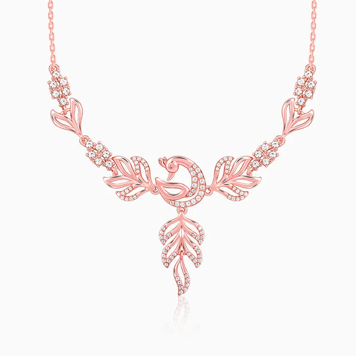 Necklaces and pendants with celestial starburst designs for a radiant look-Rose Gold Mor Necklace