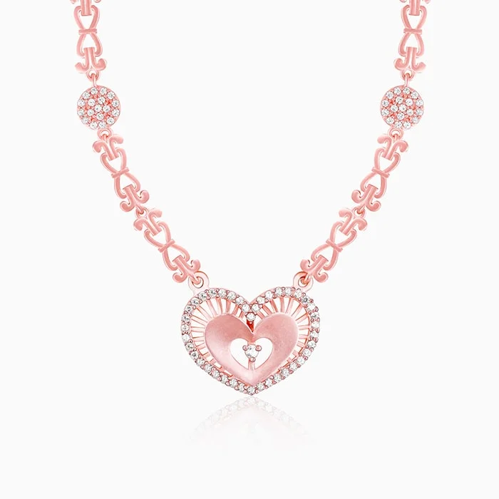 Necklaces and pendants with pearls for a classic and sophisticated touch-Anushka Sharma Rose Gold Love Affair Necklace