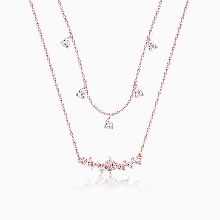 Best necklaces and pendants with gemstone clusters for a bold and colorful effect-Rose Gold Day Dream Necklace