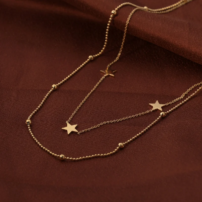 Stylish necklaces and pendants with diamonds for a glamorous and elegant look-Cosmic Beads and Stars Necklace