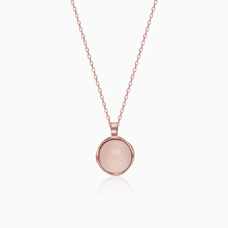 Best necklaces and pendants with floral designs for a feminine and elegant feel-Rose Gold Pink Chalcedony Pendant