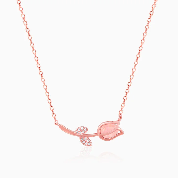 Best necklaces and pendants with adjustable chains for a customizable fit-Anushka Sharma Rose Gold Pink Quartz Flower Necklace