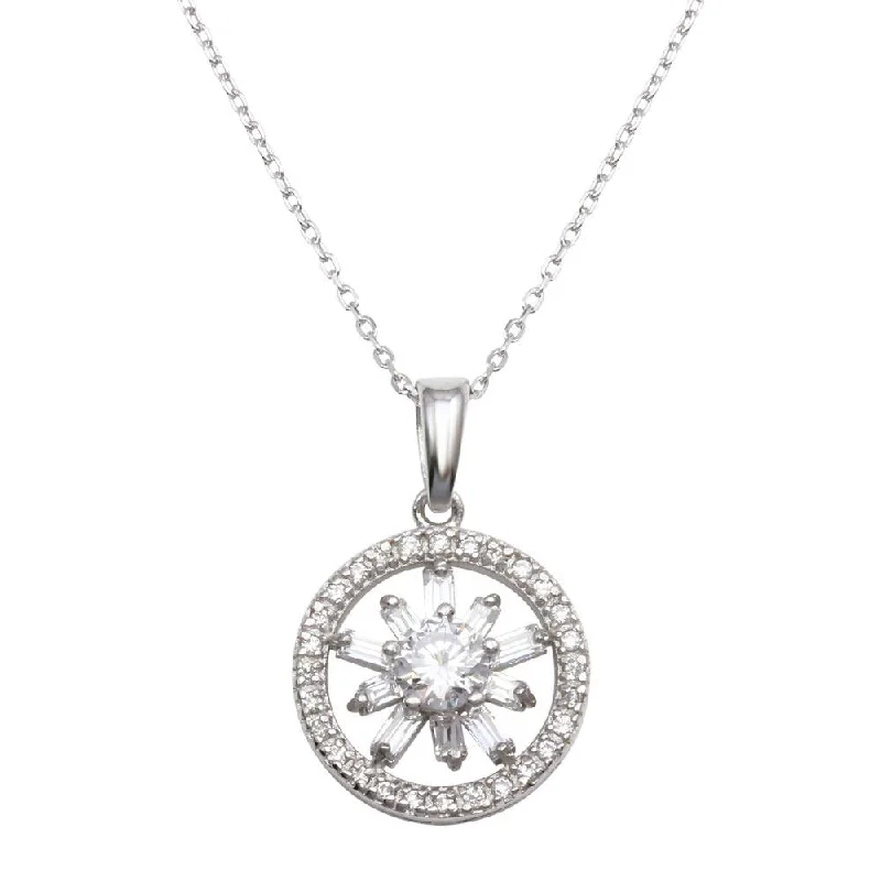 Best necklaces and pendants with opal and gold for a vibrant, luxurious contrast-Black Rhodium Plated 925 Sterling Silver CZ Halo Star Necklace - BGP01293