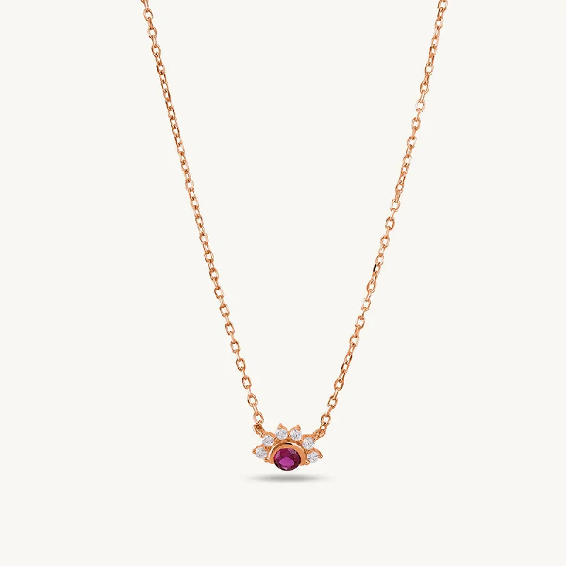 Personalized necklaces and pendants with name engravings for a custom touch-Garnet Flame Pendant | 18K Gold Vermeil Plated