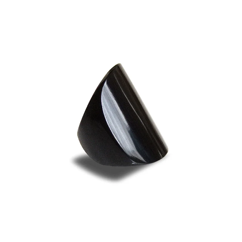 Rings with wide bands for statement wear -Bull Horn Eco Ring Shield