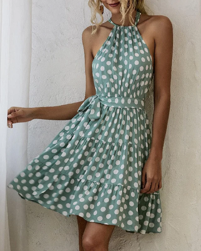 Shift Dresses for Simple Look -Sexy Polka Dot Print Dress Summer