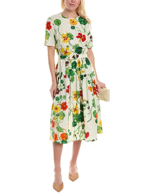 Gray Dresses for Subtle -Oscar de la Renta Nasturtium Dress