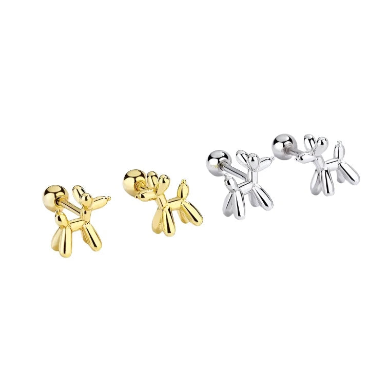 Large Drop Earrings for Statement -Sterling/Gold Filled Tiny Balloon Dog Earrings