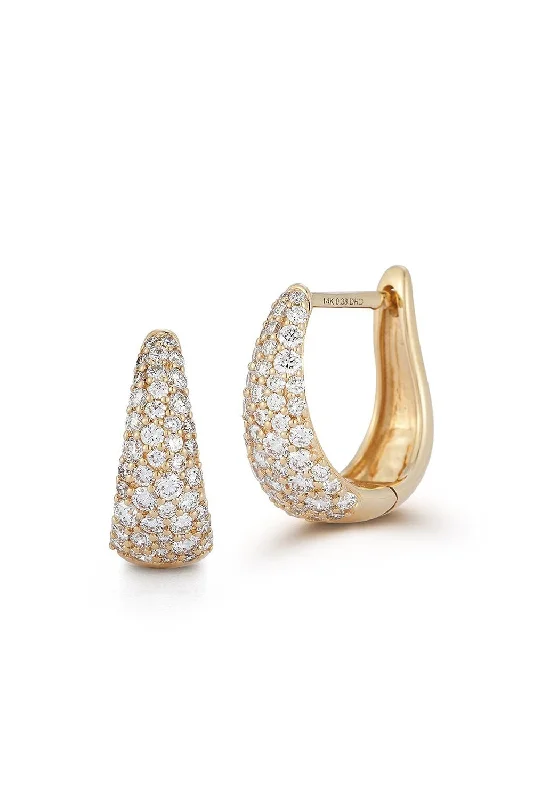 Heavy Duty Drop Earrings for Durability -DRD Large Tapered Hoop Earrings