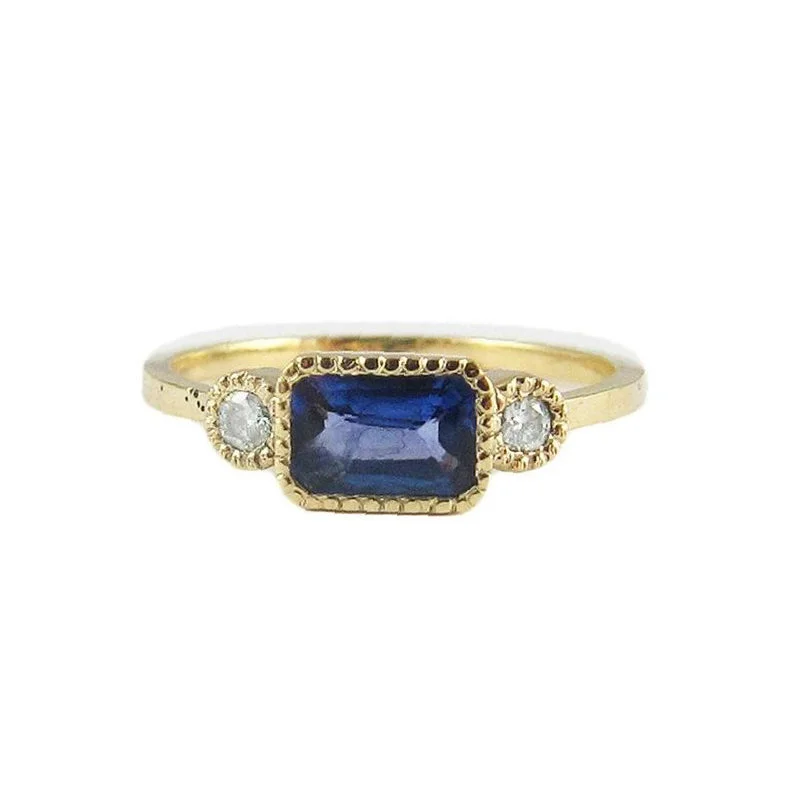 Rings with raw citrine for sunny charm -Tanzanite Lexie Ring