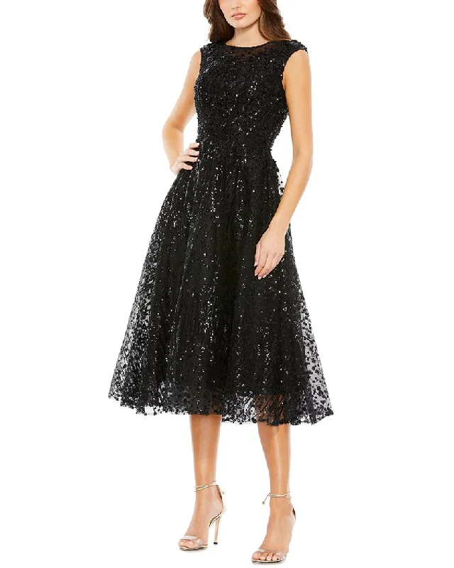 Flared Dresses for Retro -Mac Duggal Embellished Cocktail Dress