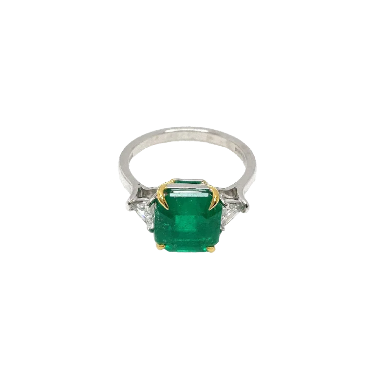 Rings with infinity loops for timeless love -Sabel Collection Mixed Metals Emerald and Diamond Ring