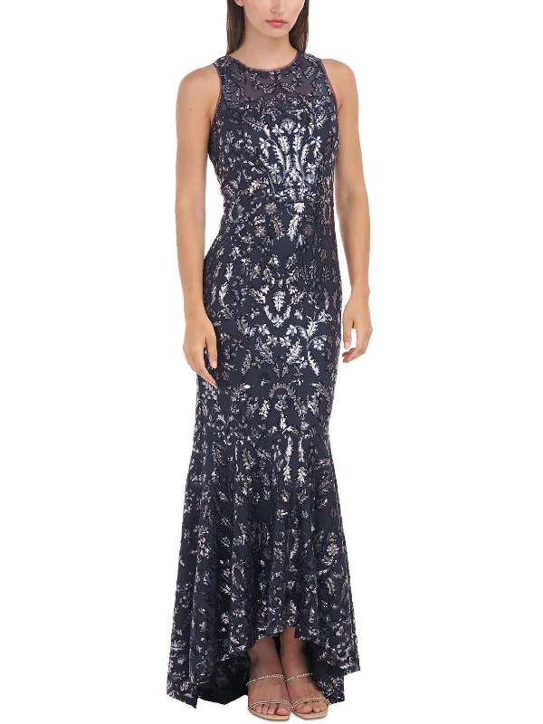 Maximalist Dresses for Bling -Womens Sequined Polyester Evening Dress