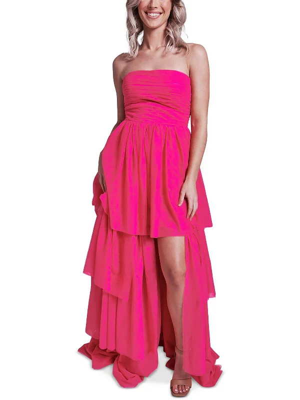 Wrap Dresses for Adjustable -Juniors Womens Mesh Strapless Evening Dress