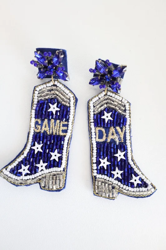 Drop Earrings for Yoga Session -Giddy Up Game Day Earrings