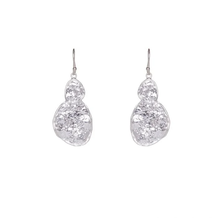 Drop Earrings with Matte Finish -Ashiana Secret Earrings Silver