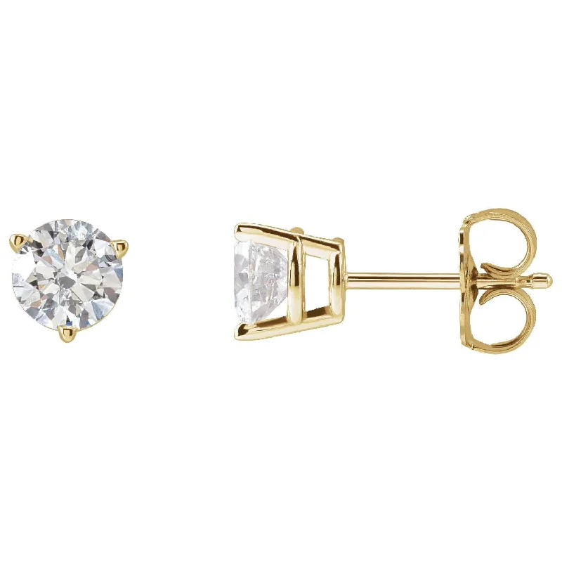 Drop Earrings with Animal Motifs -14K Gold 1ct Lab-Grown Diamond Earrings Clarity SI, Color G-H