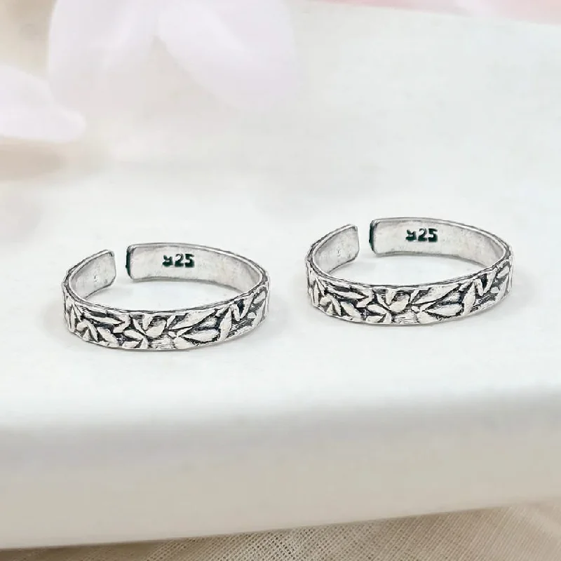 Rings with wide bands for statement wear -Silver Starry Night Toe Rings