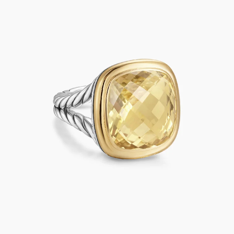 Rings with wide bands for statement wear -David Yurman   Ring in Silver and 18-Karat Yellow Gold