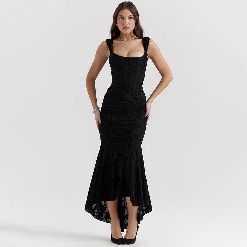 Party Dresses for Celebration -Elegant Off-Shoulder Bodycon Maxi Dress