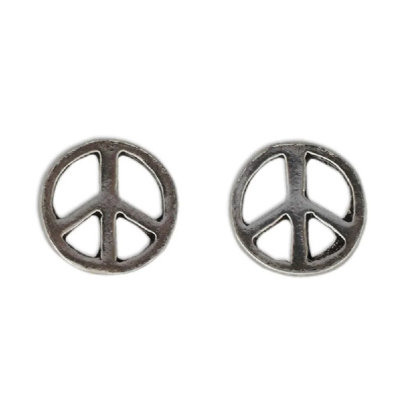 Ethnic Drop Earrings with Tribal Design -NOVICA Handmade Sterling Silver Peace Sign Earrings (Thailand)