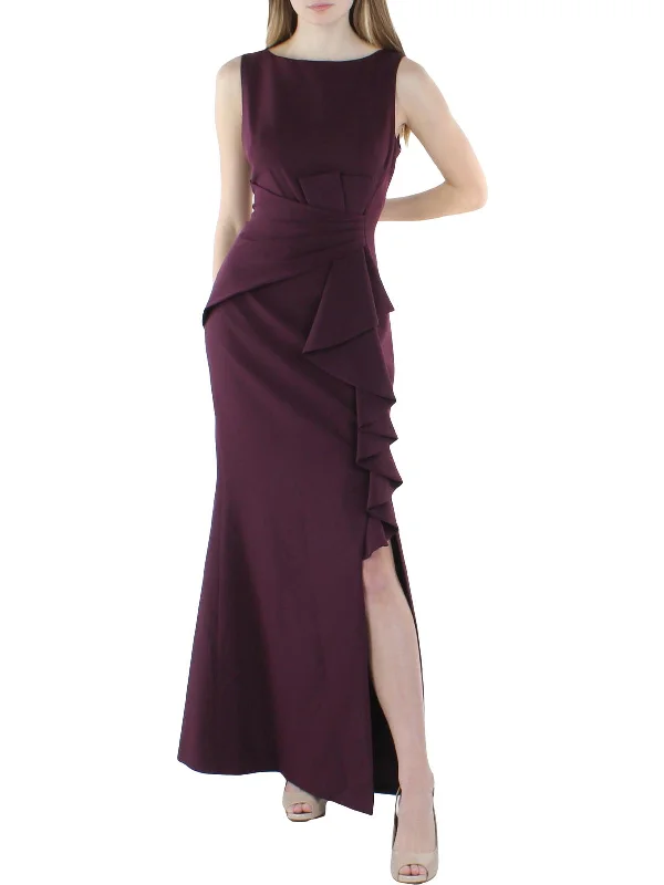 Birthday Dresses for Celebration -Womens Ruffled Sleeveless Formal Dress