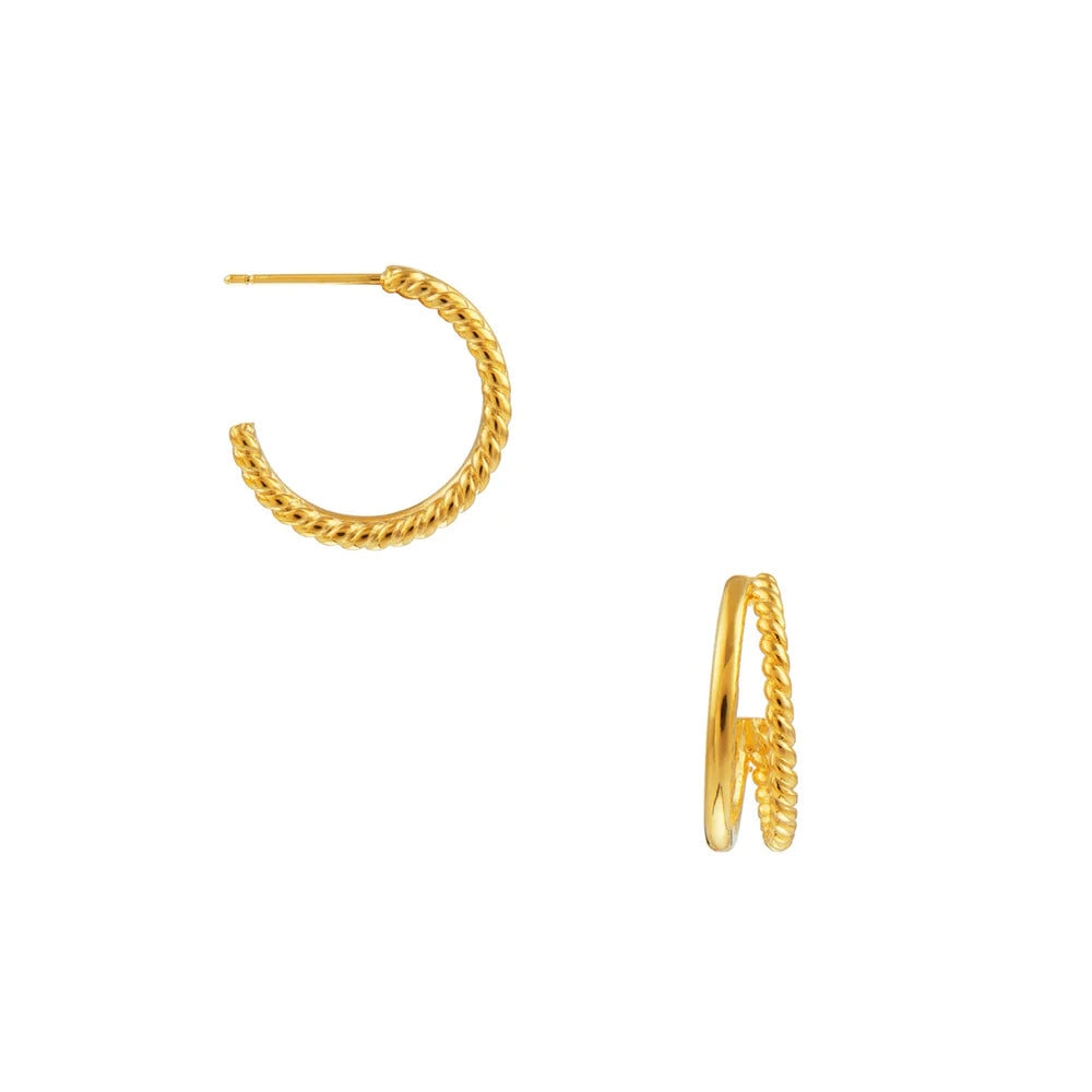 Drop Earrings for Concert Look -Orelia Double Illusion Hoop Earrings