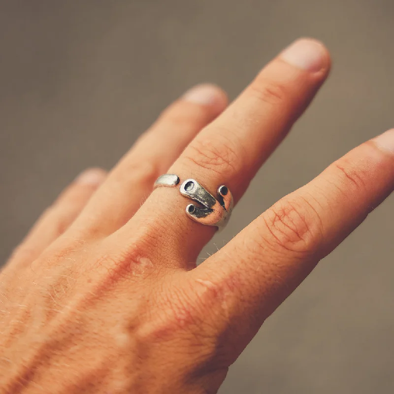 Rings with polished tourmaline for vibrant shine -WHOI X CC Coral Ring