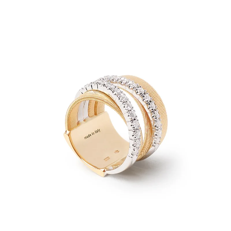 Rings with tiger eye bands for warmth -Marco Bicego Masai Double Band Diamond Ring