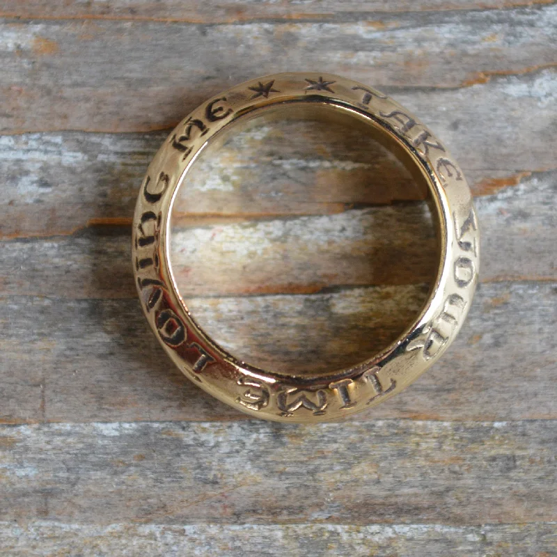 Rings with crescent moon for lunar charm -Take Your Time Loving Me Ring