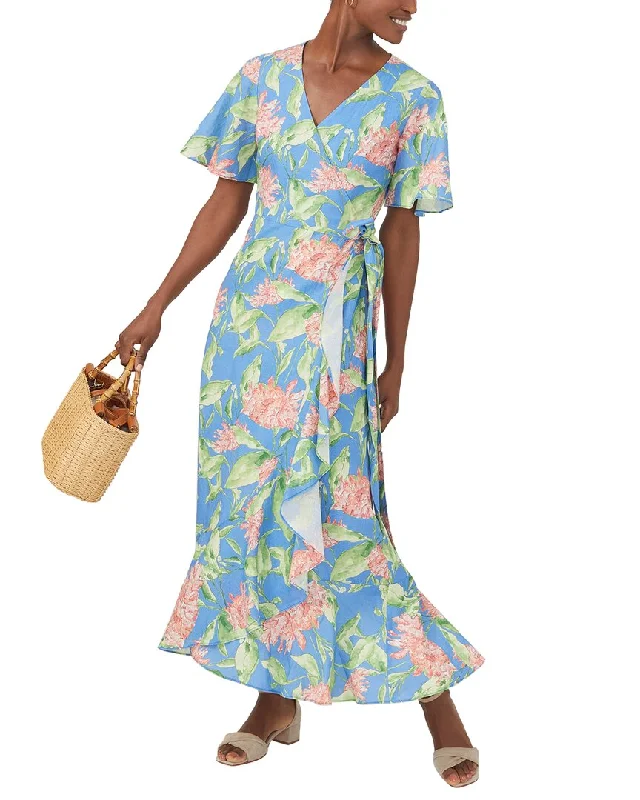 Embroidered Dresses for Detailed -J.McLaughlin Peony Bloom Audette Linen-Blend Dress