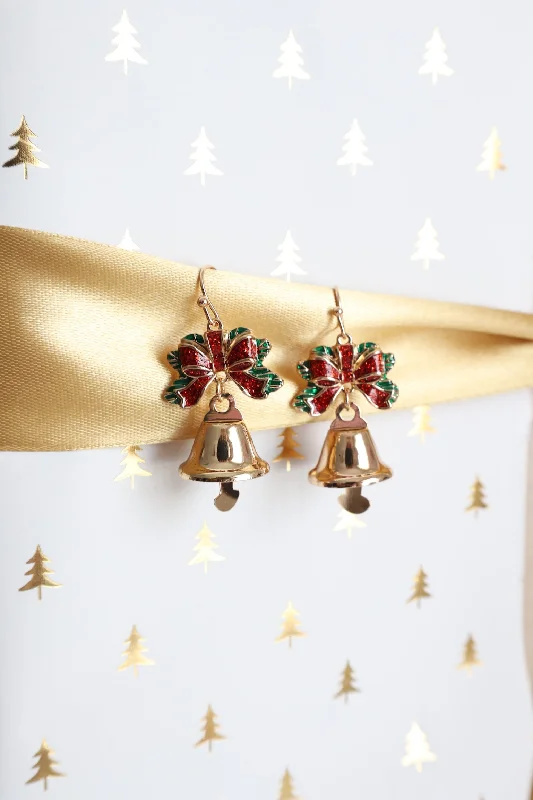 Drop Earrings for Birthday Celebration -Christmas Bells Earrings