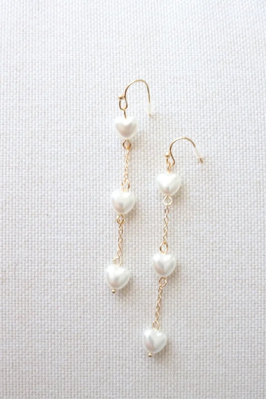 Long Drop Earrings for Dramatic -Ophelia Pearl Earrings