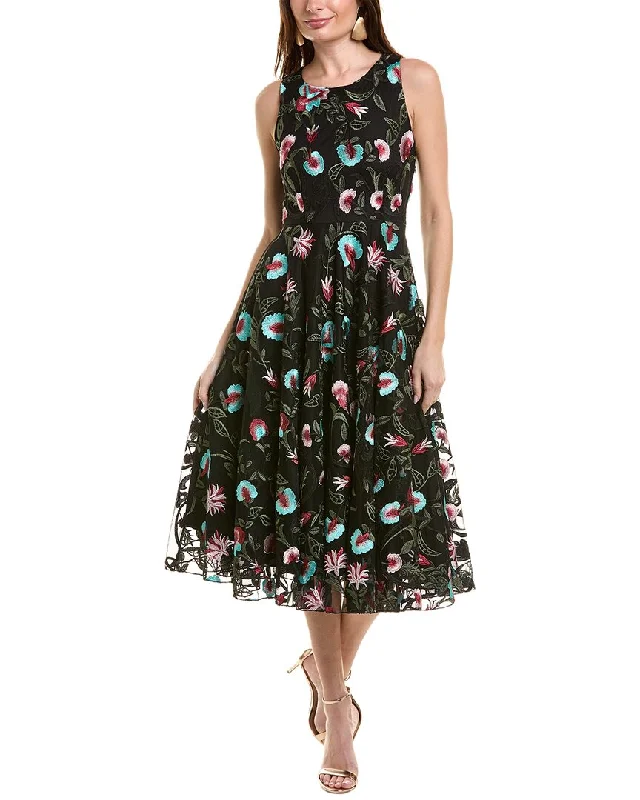 Leather Dresses for Luxury -Johnny Was Floral Tea-Length Dress