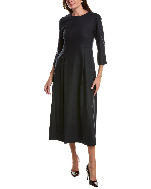 Fashionable Dresses for Style -‘S MaxMara Poker Wool-Blend A-Line Dress