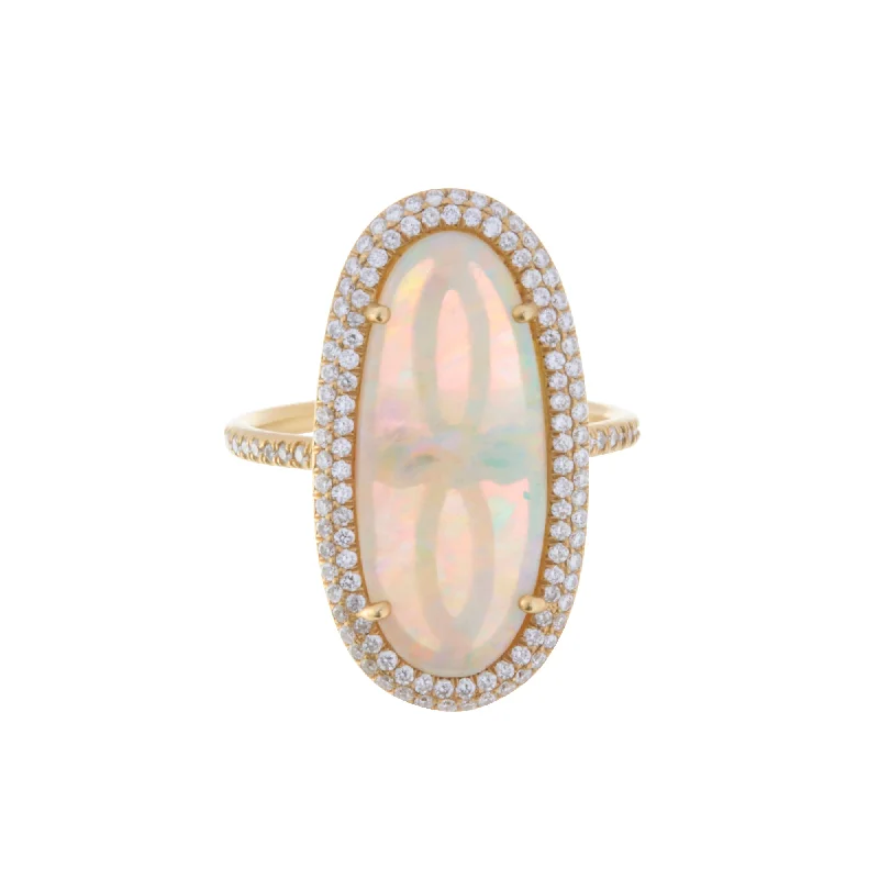 Rings with rose quartz for soft romance -Coober Pedy Australian Ring