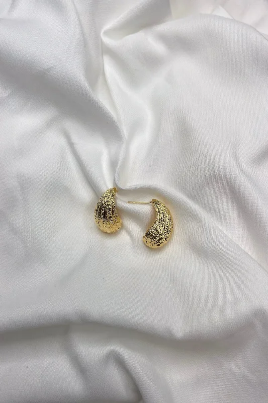 Rings with matte gold for subtle luxury -Leah Earring