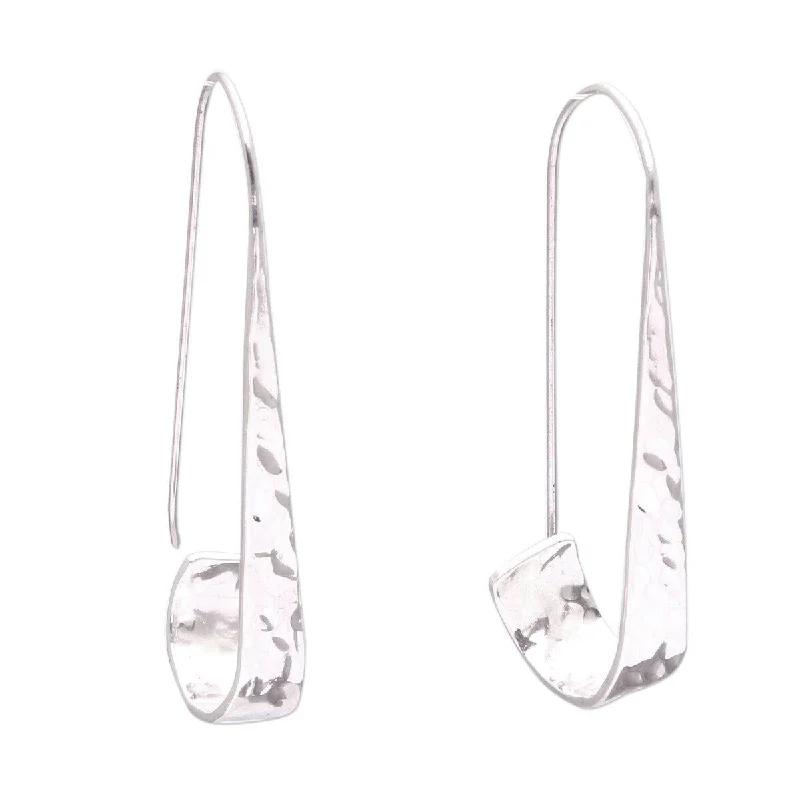 Heavy Duty Drop Earrings for Durability -NOVICA Contemporary Curls, Sterling silver drop earrings - 1.7*0.3