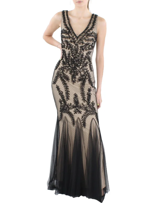 Strapless Dresses for Glamorous -Womens Soutache Mermaid Evening Dress